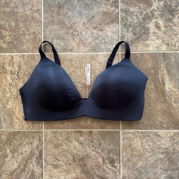 Skims Wireless Lightly Lined Bra Onyx Size 46DD - Picture 2 of 8